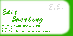 edit sperling business card